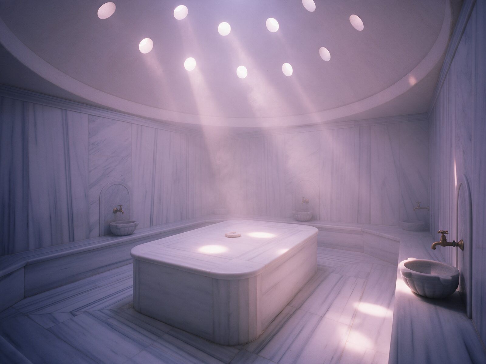 Kubbeli mermer hamam